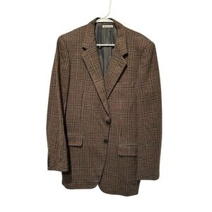 Giorgio Beverly Hills Regular Cut Houndstooth Cashmere‎ Sports Coat Jacket Italy